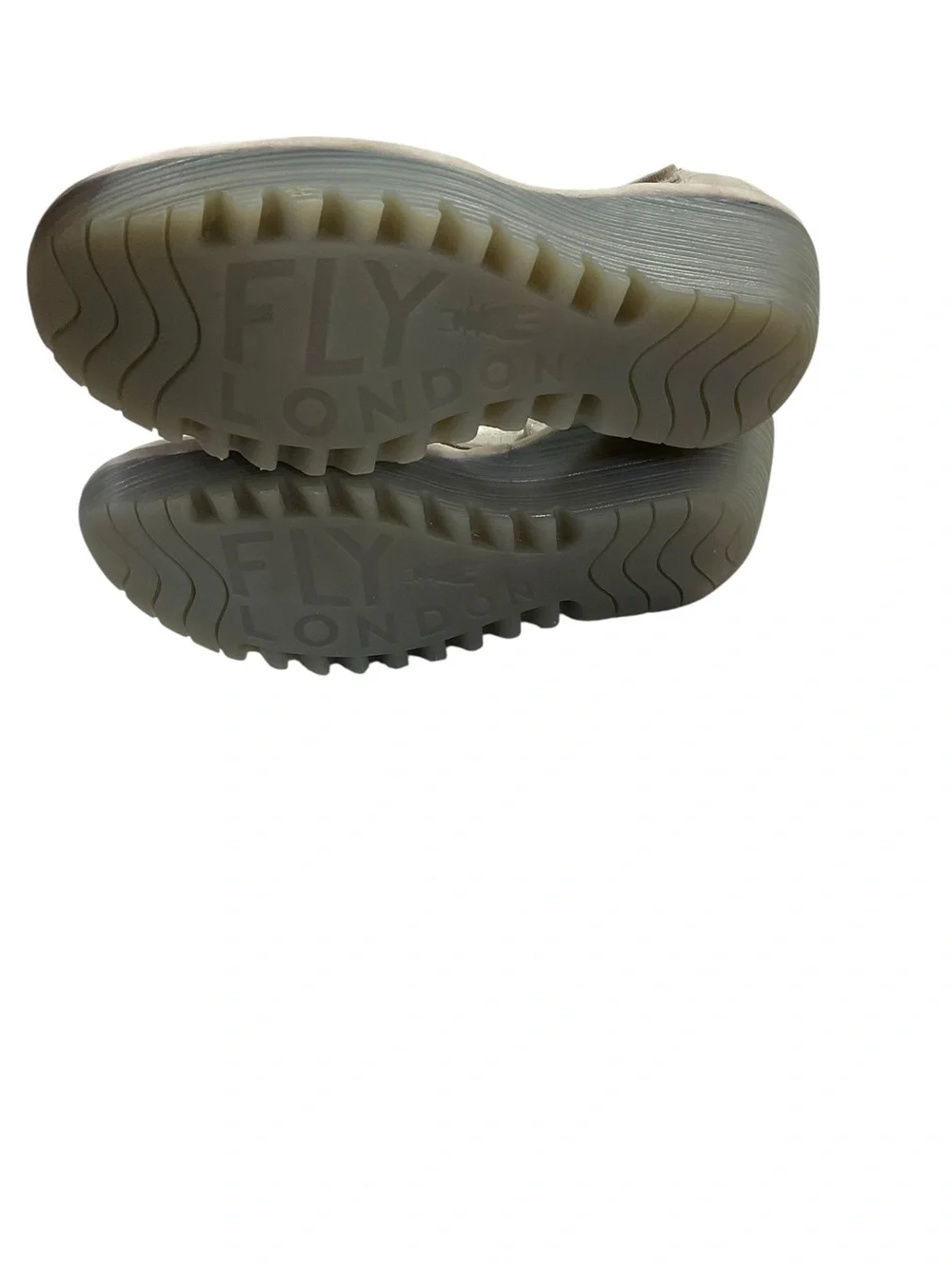 Fly London Yala Taupe Nubuck Leather Mary Jane Wedge Shoes 38 - Picture 9 of 11